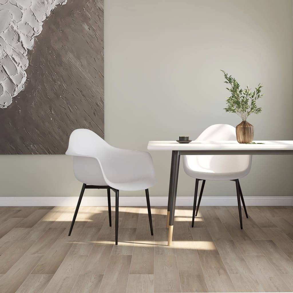 vidaXL Étages de chambre 6 st PP blanc