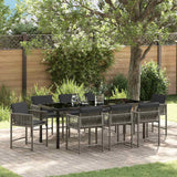 vidaXL Tuin Eettafel Set 5 pcs Zwart poly rattan