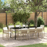 vidaXL Tuin Eettafel Set 5 pcs Zwart poly rattan
