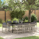 vidaXL Tuin Eettafel Set 5 pcs Zwart poly rattan