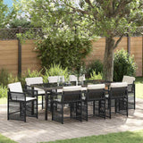 vidaXL Tuin Eettafel Set 5 pcs Zwart poly rattan