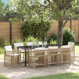vidaXL Tuin Eettafel Set 5 pcs Zwart poly rattan