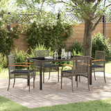 vidaXL Tuin Eettafel Set 3 pcs Zwart poly rattan