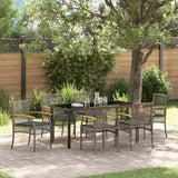 vidaXL Tuin Eettafel Set 3 pcs Zwart poly rattan