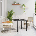 vidaXL Tuin Eettafel Set 3 pcs Zwart poly rattan