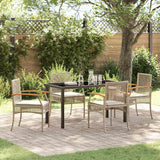 vidaXL Tuin Eettafel Set 3 pcs Zwart poly rattan