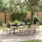 vidaXL Tuin Eettafel Set 3 pcs Zwart poly rattan