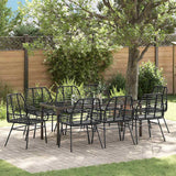 vidaXL Tuin Eettafel Set 3 pcs Zwart poly rattan