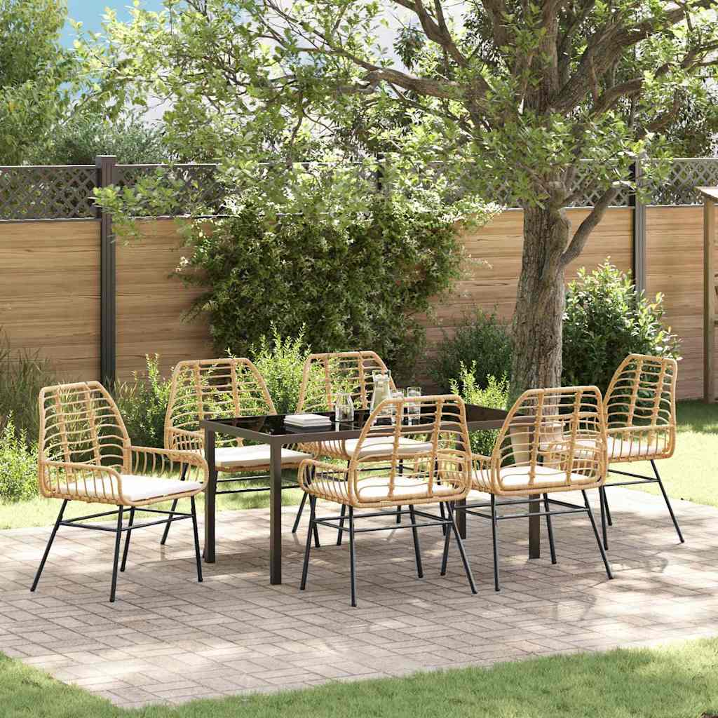 vidaXL Tuin Eettafel Set 3 pcs Zwart poly rattan