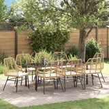 vidaXL Tuin Eettafel Set 3 pcs Zwart poly rattan
