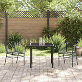 vidaXL Tuin Eettafel Set 3 pcs Zwart poly rattan