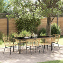 vidaXL Tuin Eettafel Set 3 pcs Zwart poly rattan