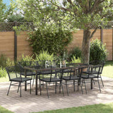 vidaXL Tuin Eettafel Set 3 pcs Zwart poly rattan