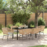 vidaXL Garden Dining Set with Cushions 3 pcs Black Powder-Coated Steel
