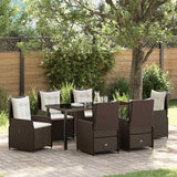 vidaXL Tuin Eettafel Set 3 pcs Zwart poly rattan