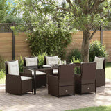 vidaXL Tuin Eettafel Set 3 pcs Zwart poly rattan