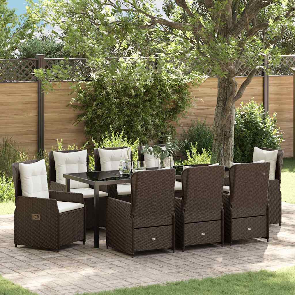 vidaXL Tuin Eettafel Set 3 pcs Zwart poly rattan