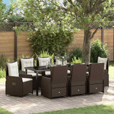 vidaXL Tuin Eettafel Set 3 pcs Zwart poly rattan