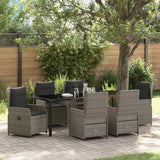 vidaXL Tuin Eettafel Set 3 pcs Zwart poly rattan