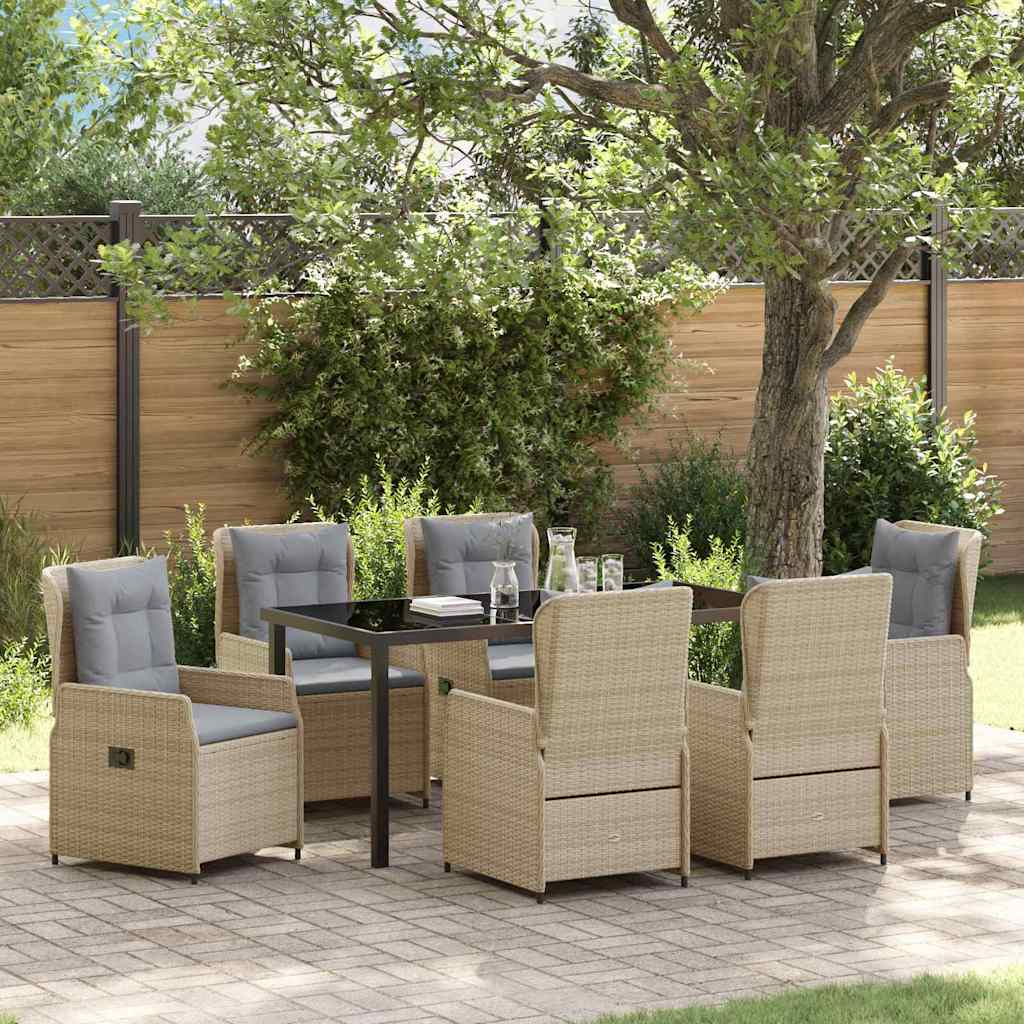 vidaXL Tuin Eettafel Set 3 pcs Zwart poly rattan