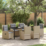 vidaXL Tuin Eettafel Set 3 pcs Zwart poly rattan