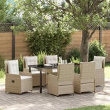 vidaXL Tuin Eettafel Set 3 pcs Zwart poly rattan