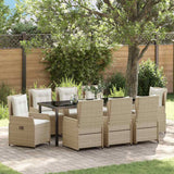 vidaXL Tuin Eettafel Set 3 pcs Zwart poly rattan