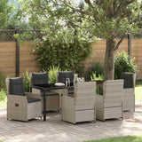 vidaXL Tuin Eettafel Set 3 pcs Zwart poly rattan