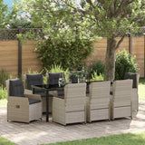 vidaXL Tuin Eettafel Set 3 pcs Zwart poly rattan