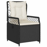 vidaXL Garden Dining Set 3 pcs Black poly rattan