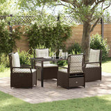 vidaXL Garden Dining Set 3 pcs Black poly rattan