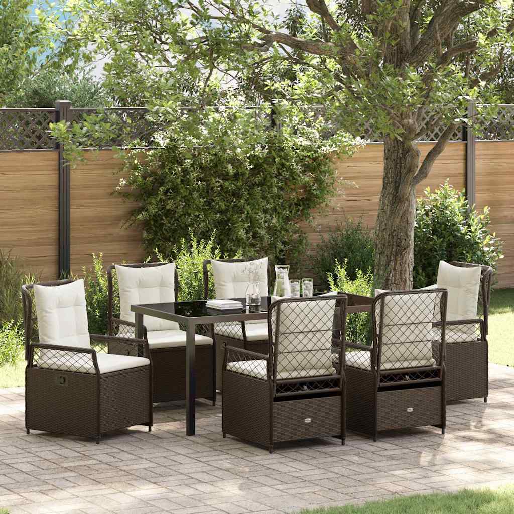vidaXL Garden Dining Set 3 pcs Black poly rattan