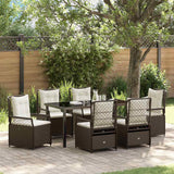 vidaXL Garden Dining Set 3 pcs Black poly rattan