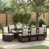vidaXL Garden Dining Set 3 pcs Black poly rattan