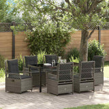vidaXL Garden Dining Set 3 pcs Black poly rattan