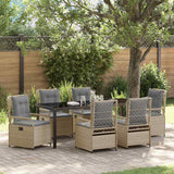 vidaXL Garden Dining Set 3 pcs Black poly rattan