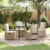 vidaXL Garden Dining Set 3 pcs Black poly rattan