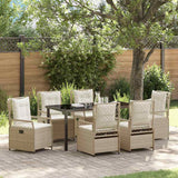 vidaXL Garden Dining Set 3 pcs Black poly rattan
