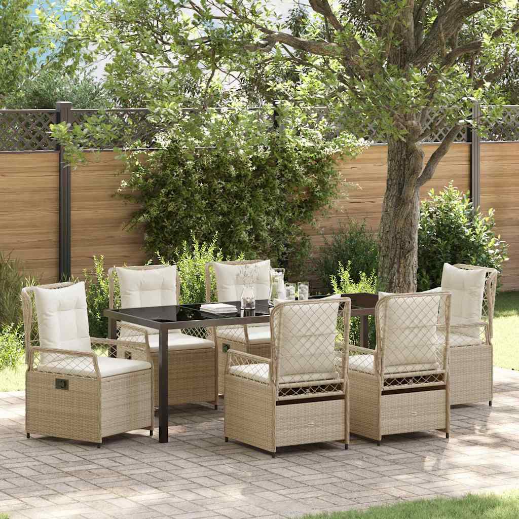 vidaXL Garden Dining Set 3 pcs Black poly rattan