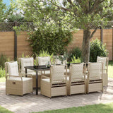 vidaXL Garden Dining Set 3 pcs Black poly rattan