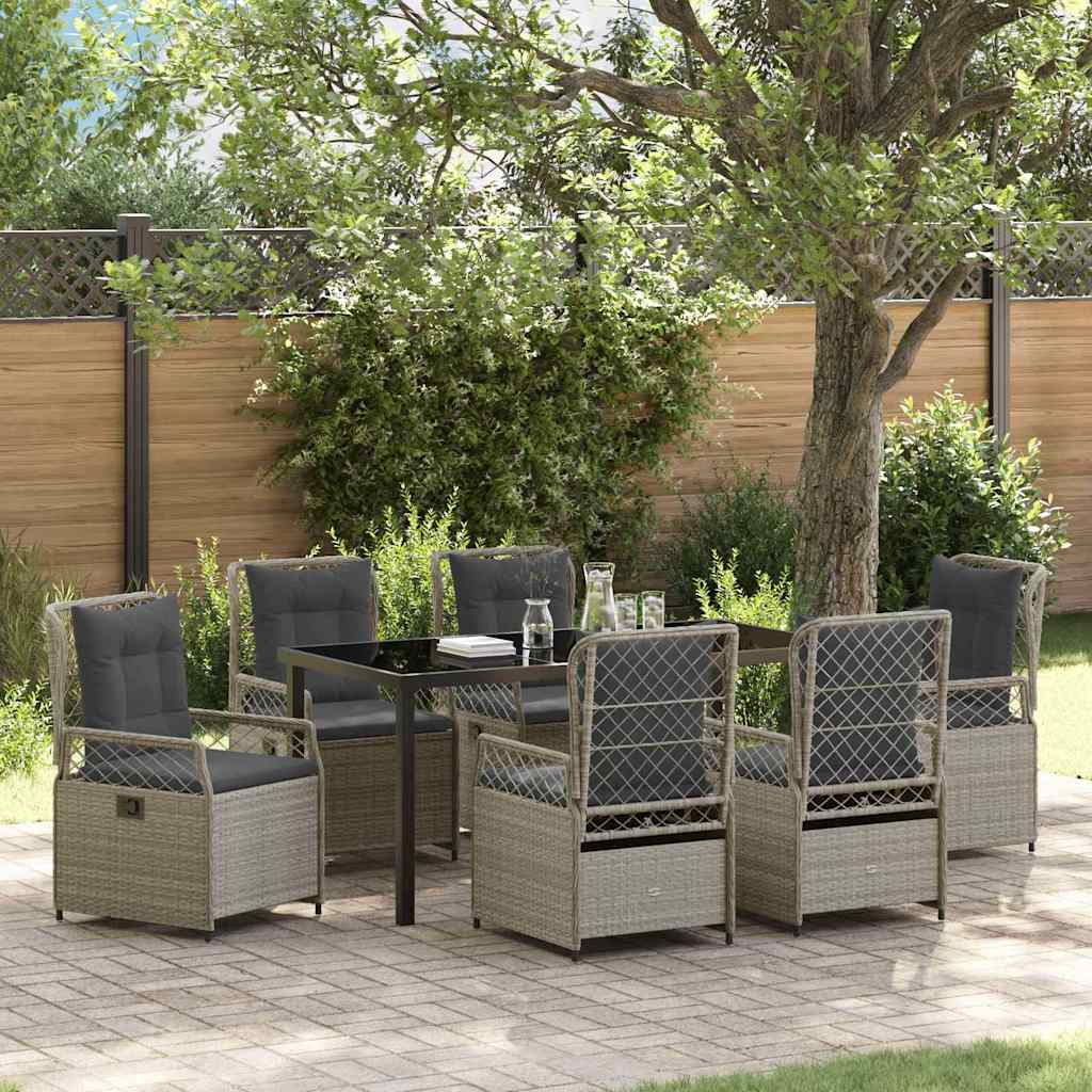 vidaXL Garden Dining Set 3 pcs Black poly rattan