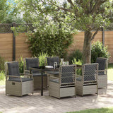 vidaXL Garden Dining Set 3 pcs Black poly rattan