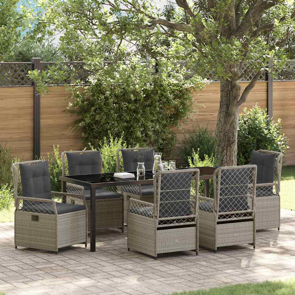 vidaXL Garden Dining Set 3 pcs Black poly rattan