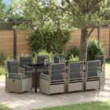 vidaXL Garden Dining Set 3 pcs Black poly rattan