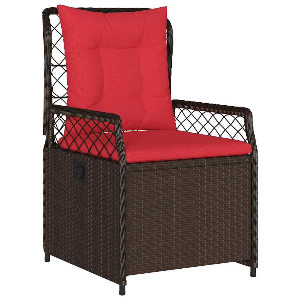 vidaXL Tuin Eettafel Set 3 pcs Bruin poly rattan