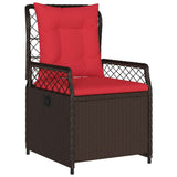 vidaXL Tuin Eettafel Set 3 pcs Bruin poly rattan