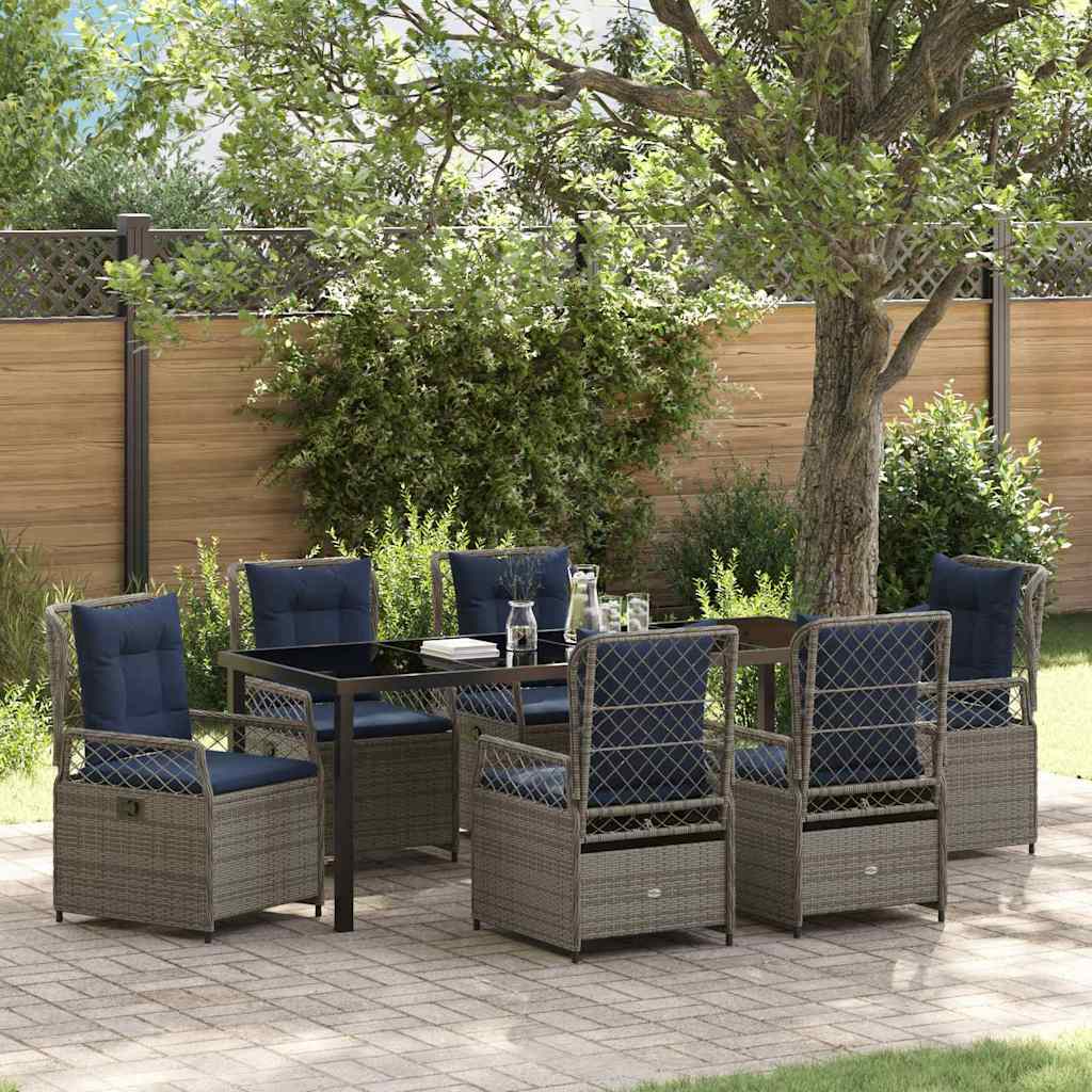 vidaXL Tuin Eettafel Set 3 pcs Bruin poly rattan