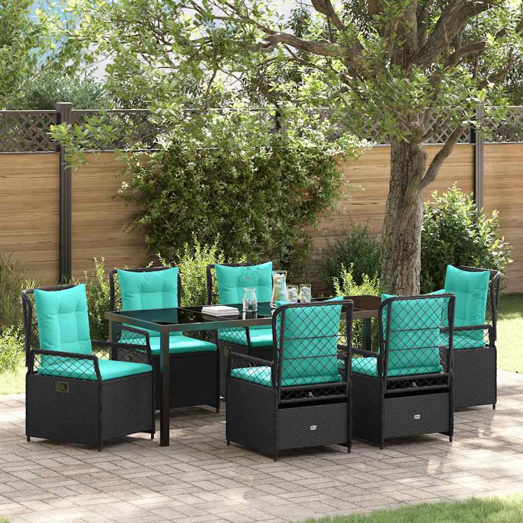 vidaXL Tuin Eettafel Set 3 pcs Bruin poly rattan