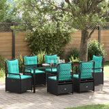 vidaXL Tuin Eettafel Set 3 pcs Bruin poly rattan