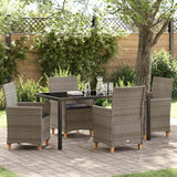 vidaXL Tuin Eettafel Set 3 pcs Zwart poly rattan